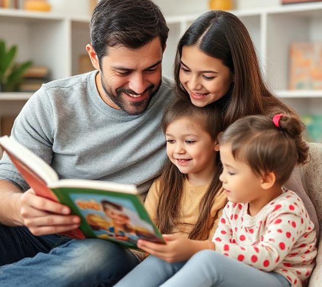 Essential Parenting Tips for Preschooler Development and Growth 35 A family bonding together through reading